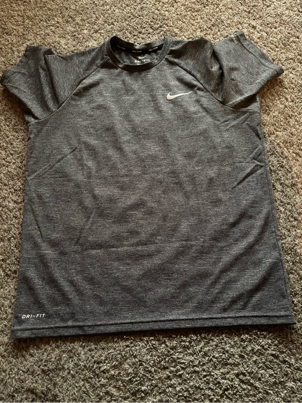 Nike Men’s Swim Dri-FIT Short Sleeve Tee - Charcoal Gray